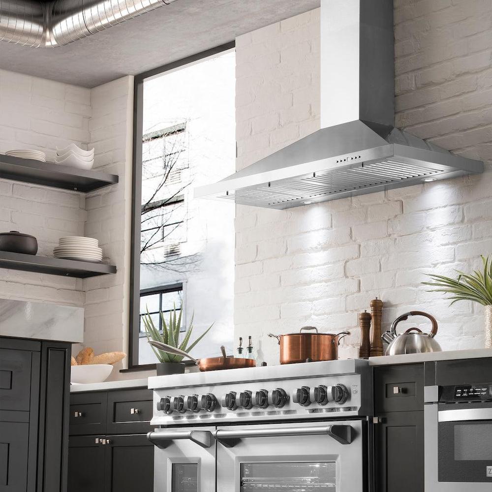 48 In. Convertible Vent Wall Mount Range Hood In Stainless Steel KB48