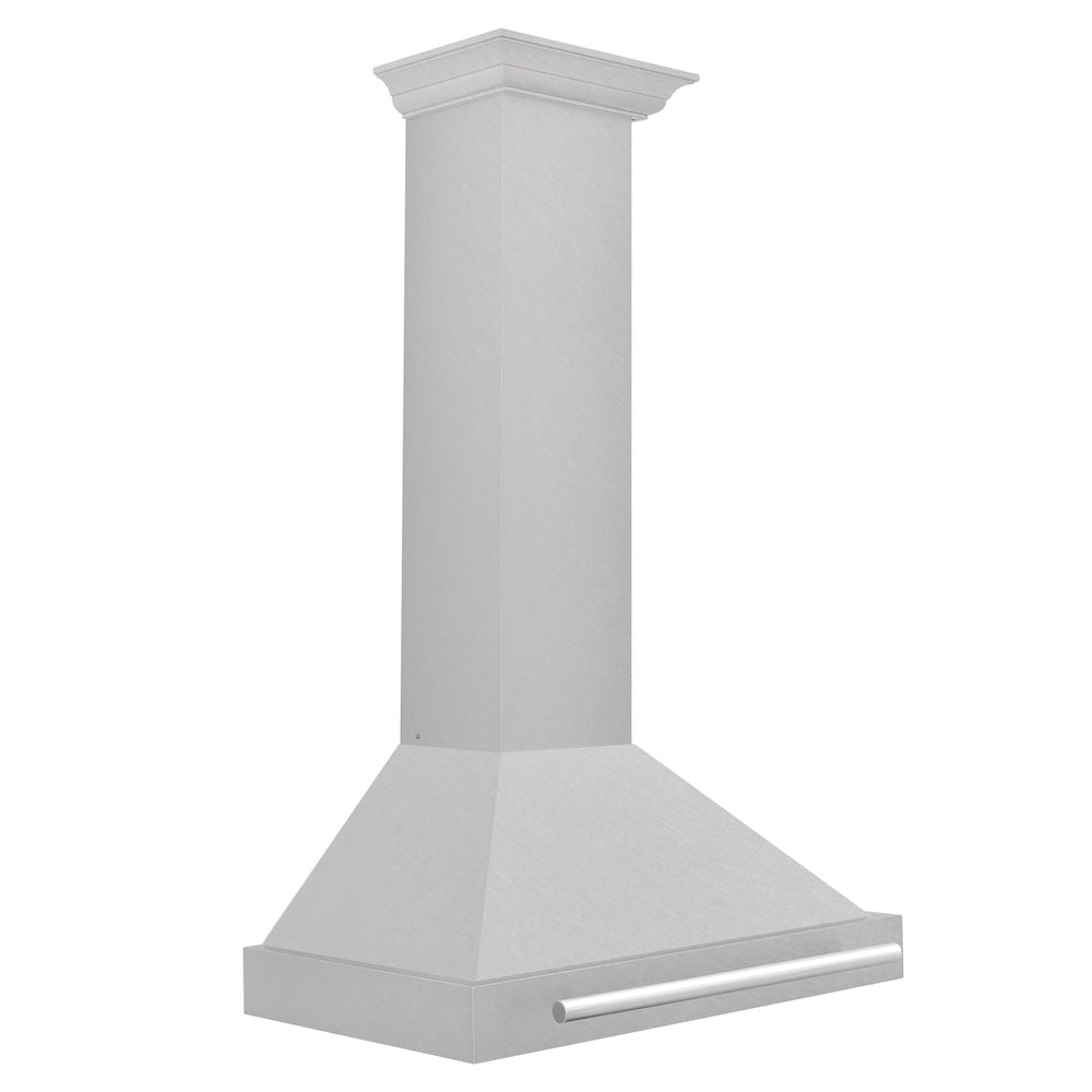 30 In. Convertible Satin Stainless Steel Wall Mount Range Hood With Stainless Steel Handle KB4SNX30