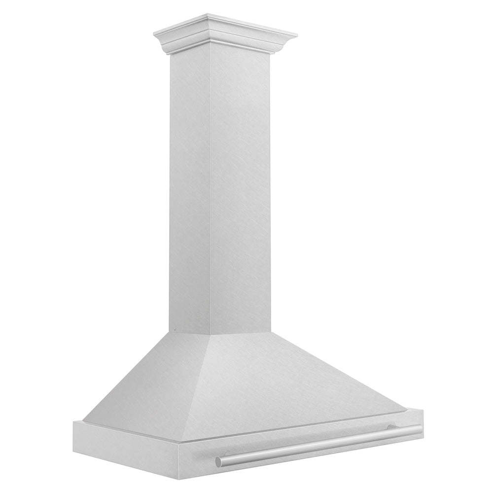 36 In. Convertible Satin Stainless Steel Wall Mount Range Hood With Stainless Steel Handle KB4SNX36
