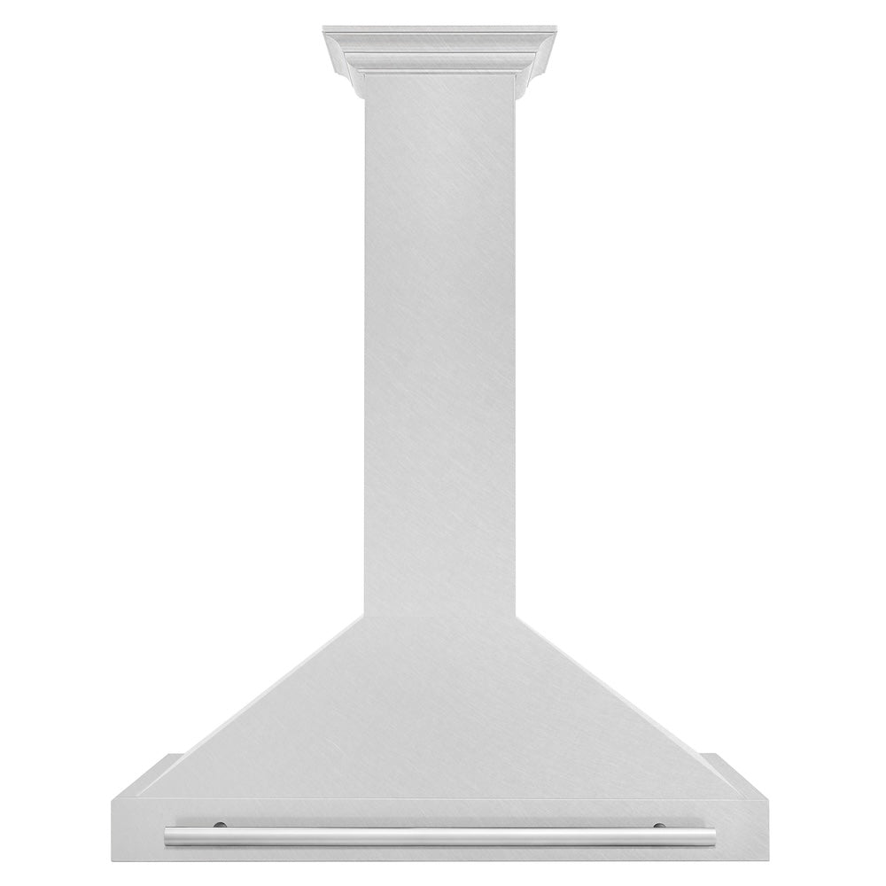 36 In. Convertible Satin Stainless Steel Wall Mount Range Hood With Stainless Steel Handle KB4SNX36