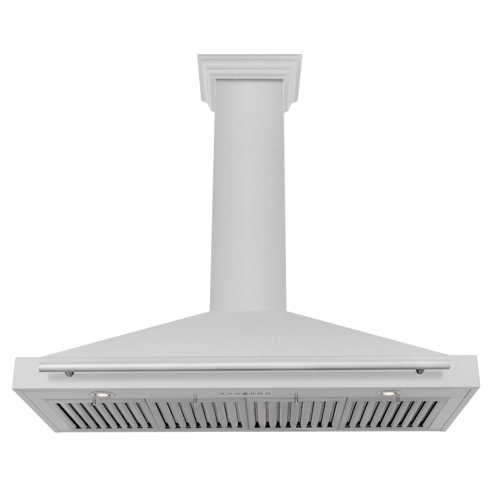 48 In. Convertible Satin Stainless Steel Wall Mount Range Hood With Stainless Steel Handle KB4SNX48