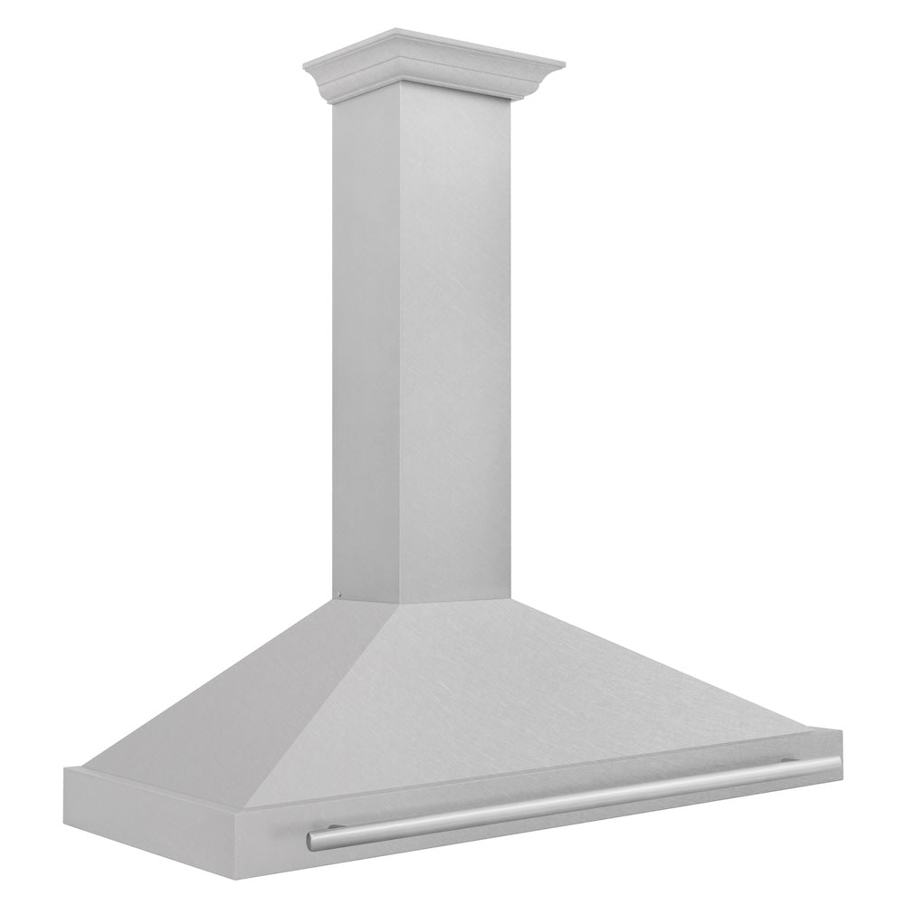 48 In. Convertible Satin Stainless Steel Wall Mount Range Hood With Stainless Steel Handle KB4SNX48