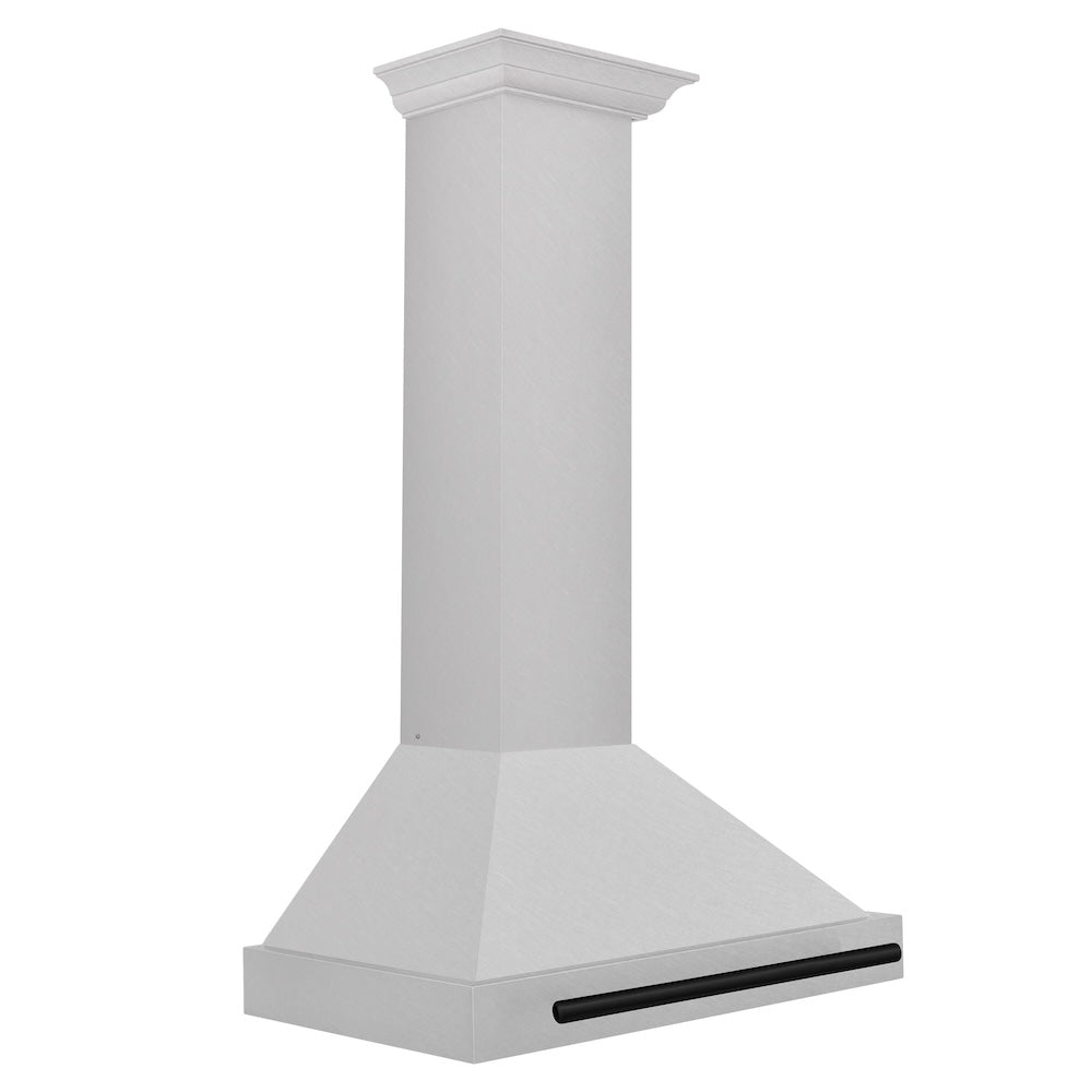Autograph Edition 30 In. Convertible Satin Stainless Steel Wall Mount Range Hood With Matte Black Handle KB4SNZ30MB