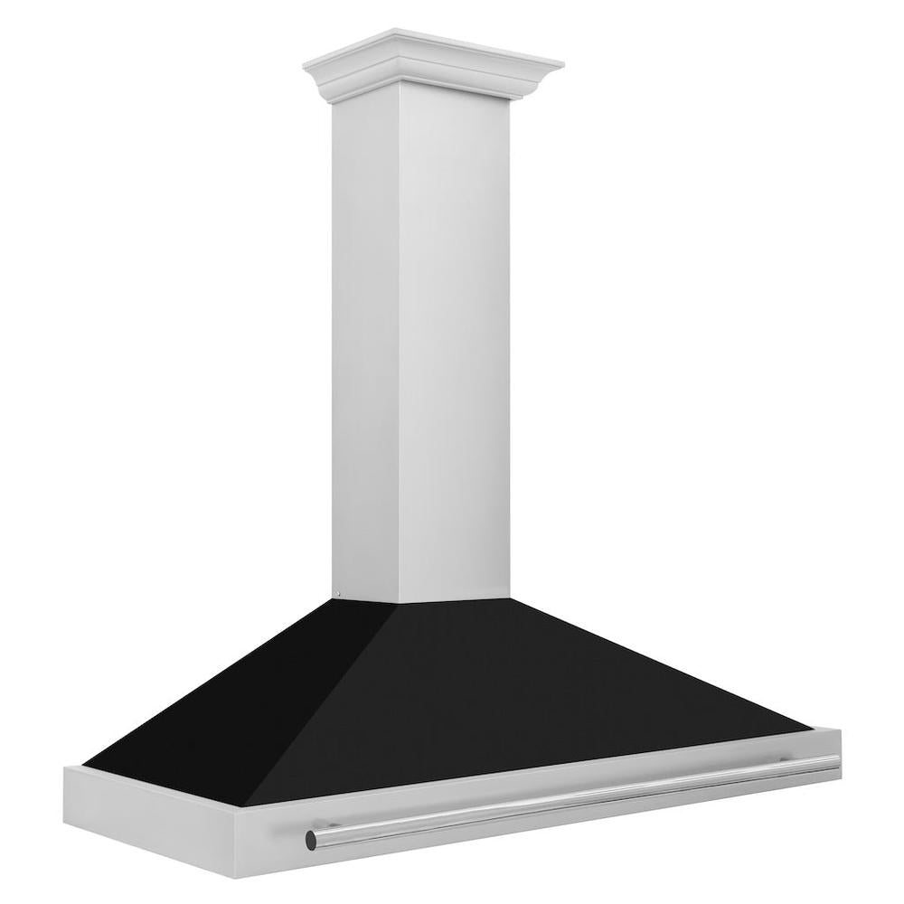 48 In. Convertible Stainless Steel Range Hood With Black Matte Shell And Stainless Steel Handle KB4STXBLM48