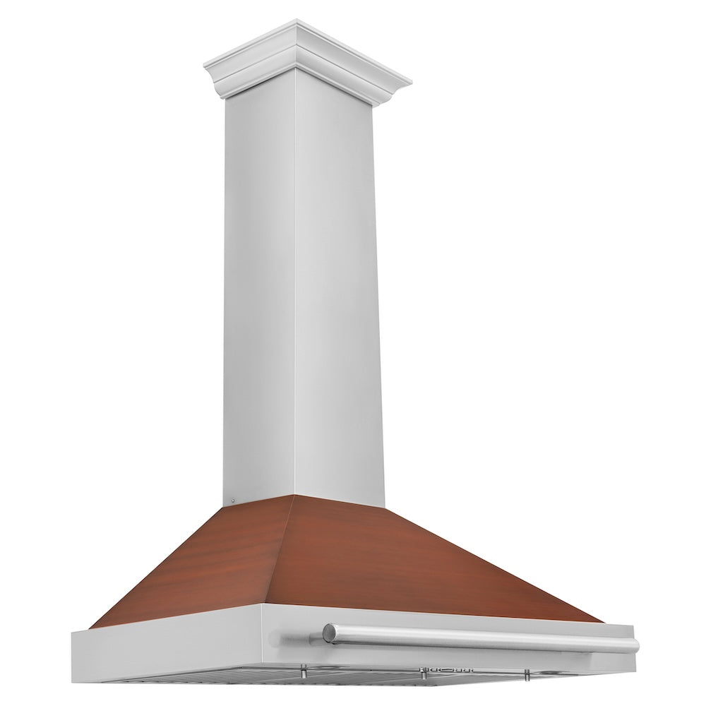 36 in. Convertible Stainless Steel Range Hood with Copper Shell and Stainless Steel Handle KB4STXC36