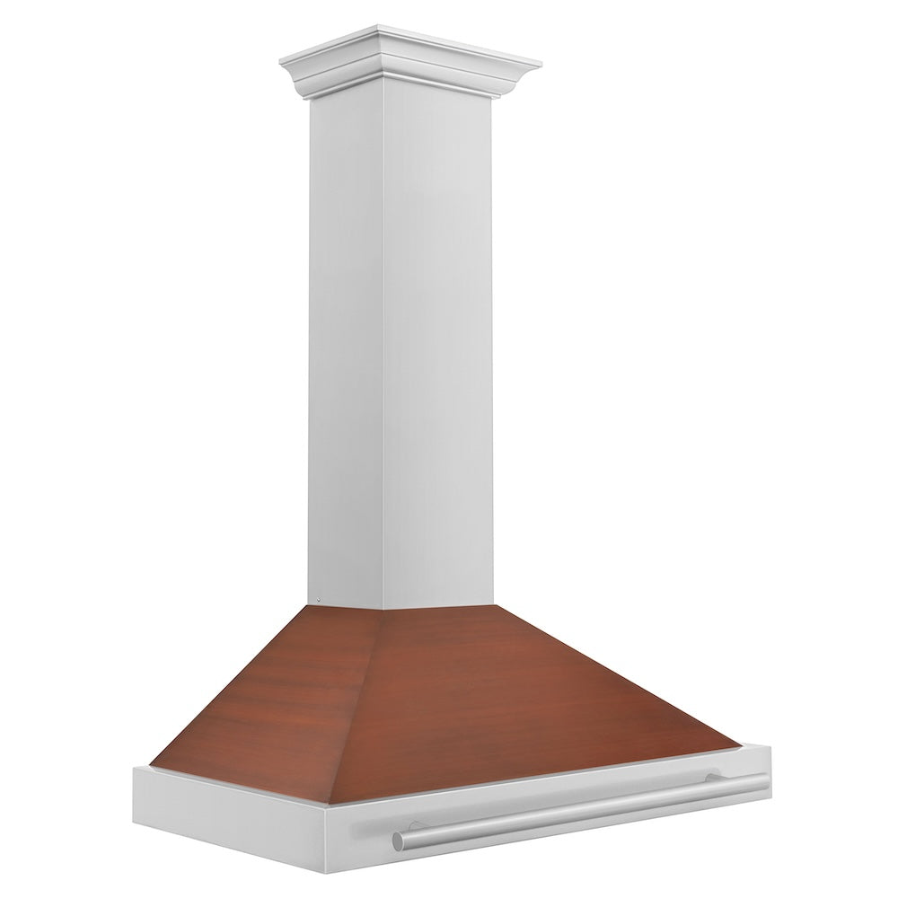 36 in. Convertible Stainless Steel Range Hood with Copper Shell and Stainless Steel Handle KB4STXC36