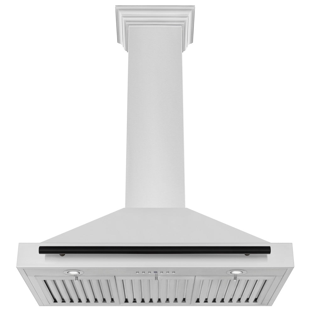 Autograph Edition 36 In. Convertible Stainless Steel Range Hood With Stainless Steel Shell And Matte Black Accents KB4STZ36MB