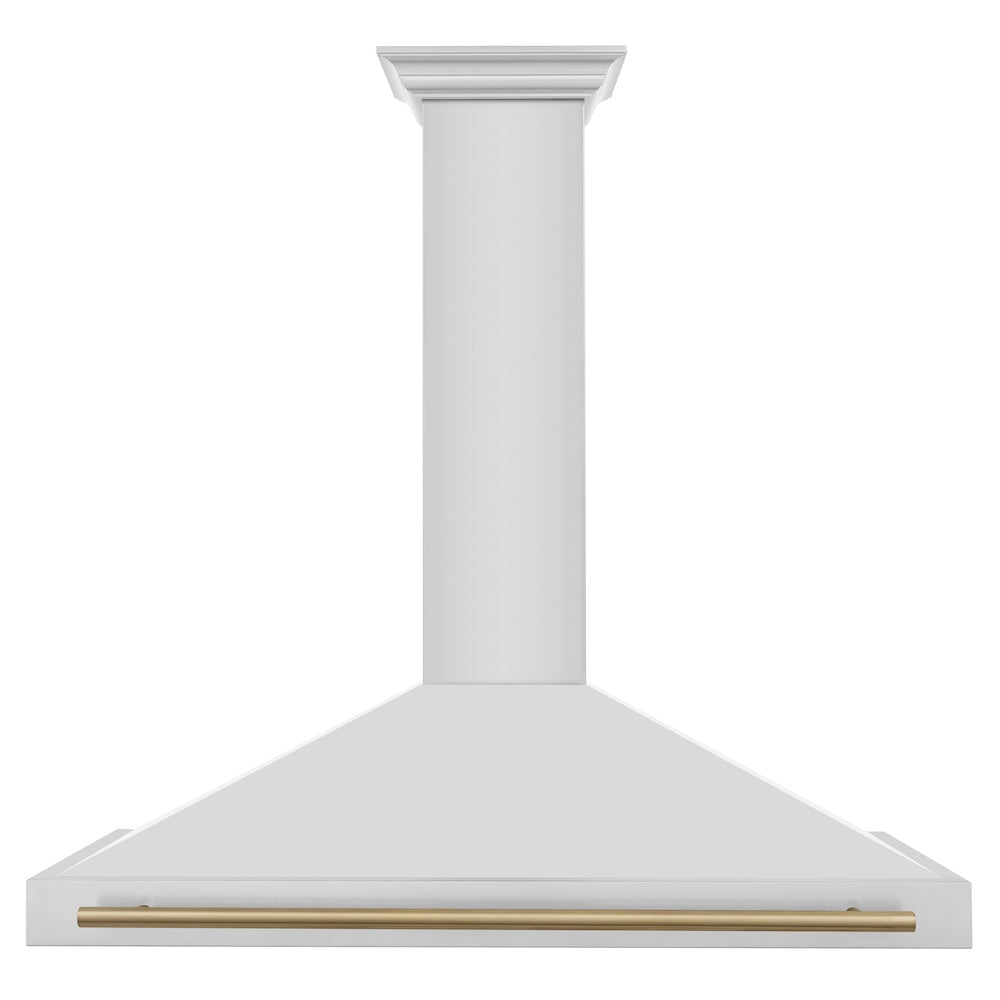 Autograph Edition 48 In. Convertible Stainless Steel Range Hood With Stainless Steel Shell And Champagne Bronze Accents KB4STZ48CB