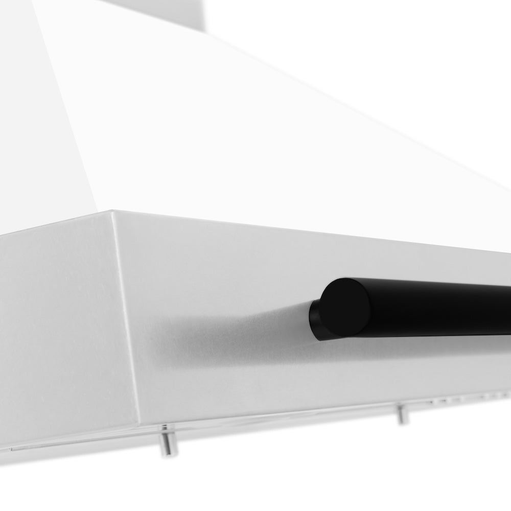Autograph Edition 30 In. Convertible Stainless Steel Range Hood With White Matte Shell And Matte Black Accents KB4STZWM30MB