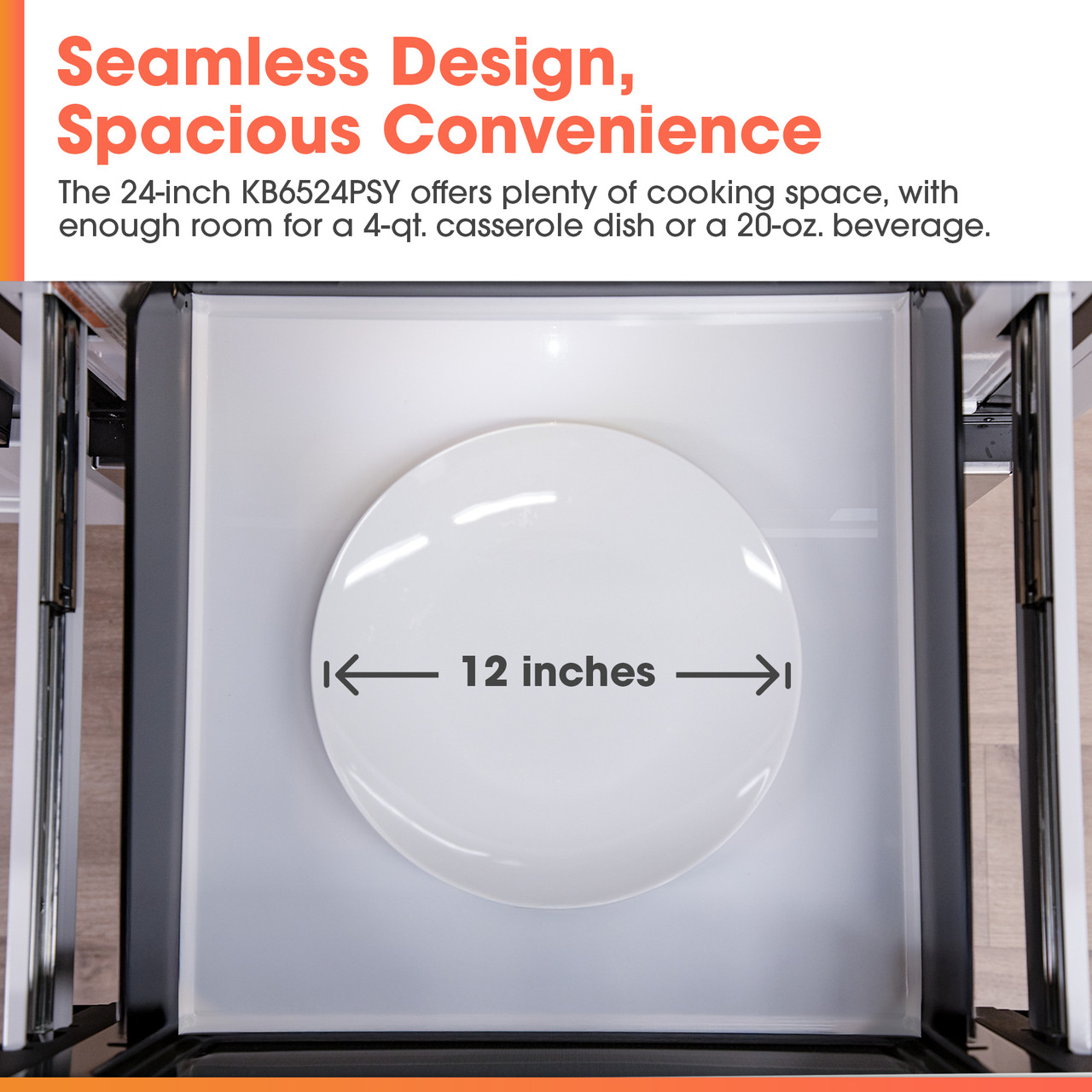 24 In. 1.2 Cu. Ft. 950w Easy Open Stainless Steel Microwave Drawer view 3