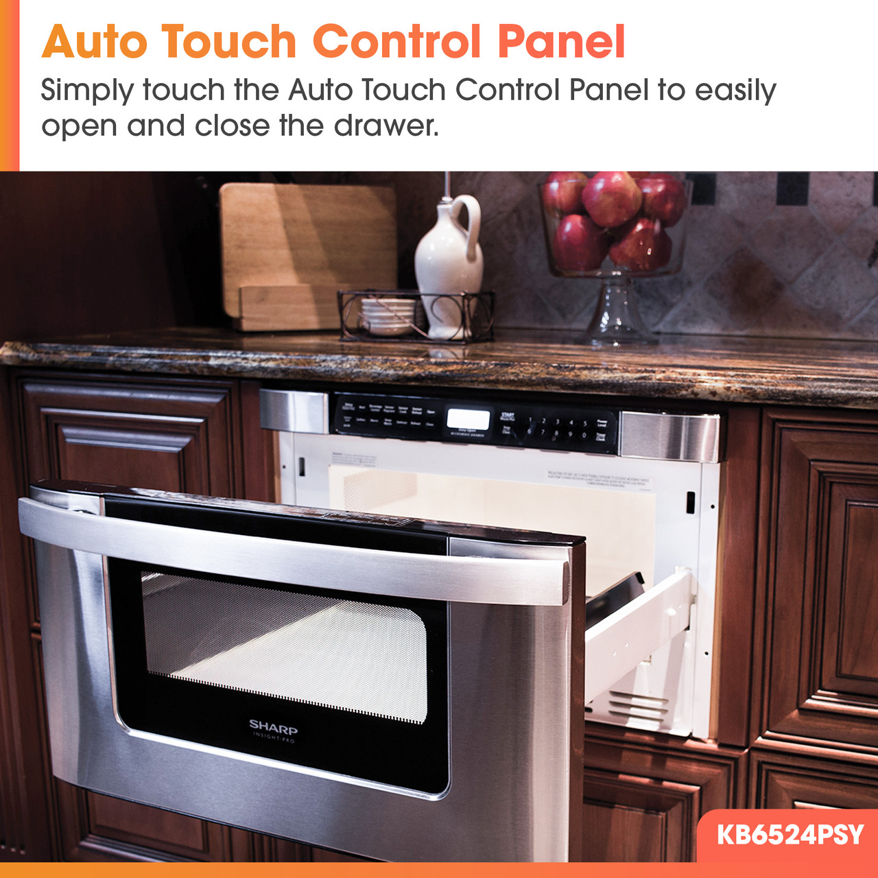 24 In. 1.2 Cu. Ft. 950w Easy Open Stainless Steel Microwave Drawer view 4