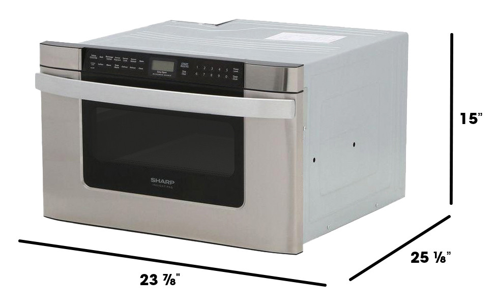 24 In. 1.2 Cu. Ft. 950w Easy Open Stainless Steel Microwave Drawer view 16