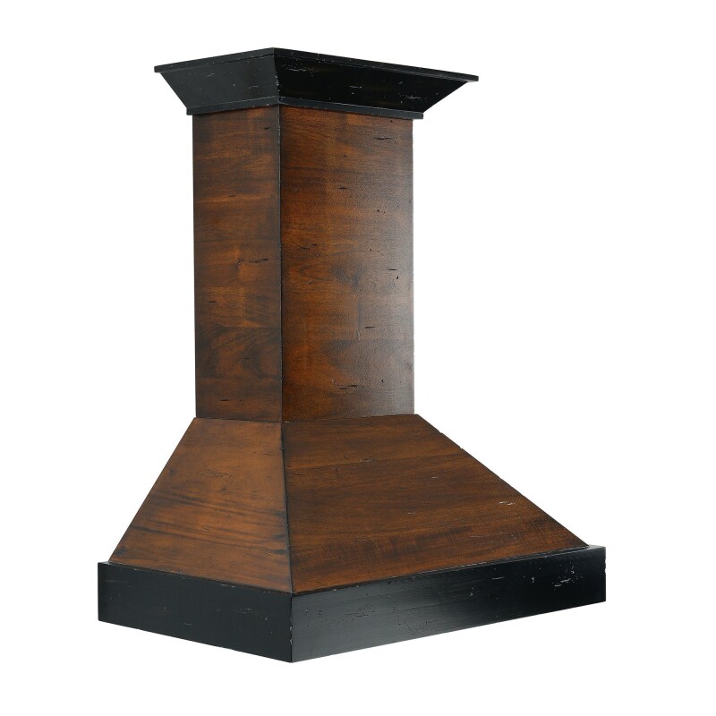 ZLINE 30 in. Convertible Vent Wooden Wall Mount Range Hood in Antigua and Walnut (KBAR-30) KBAR30
