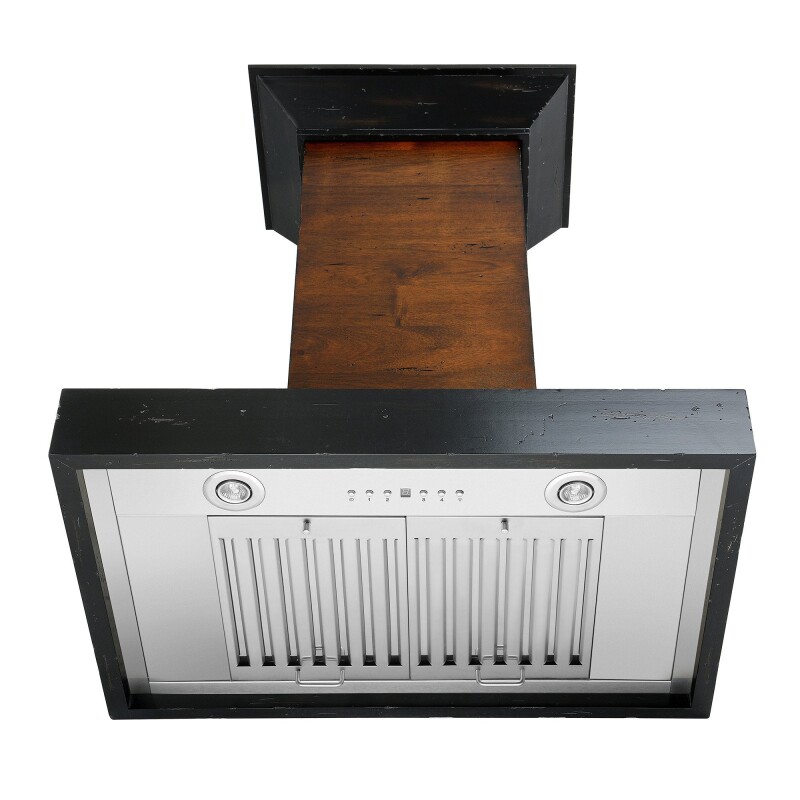 30" Ducted Wooden Wall Mount Range Hood with Remote Motor - 30 Inch KBARRS30400