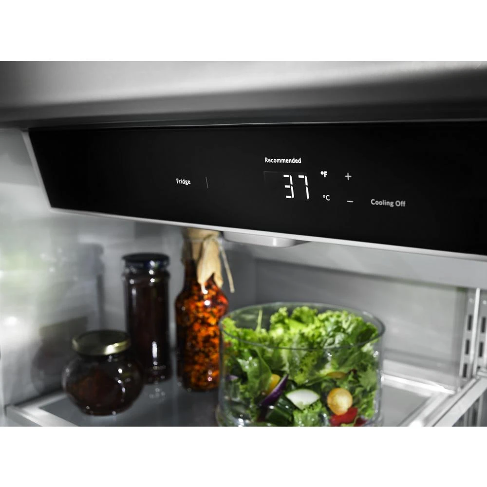 20.9 Cu. Ft. 36" Width Built-In Stainless Bottom Mount Refrigerator with Platinum Interior Design view 5
