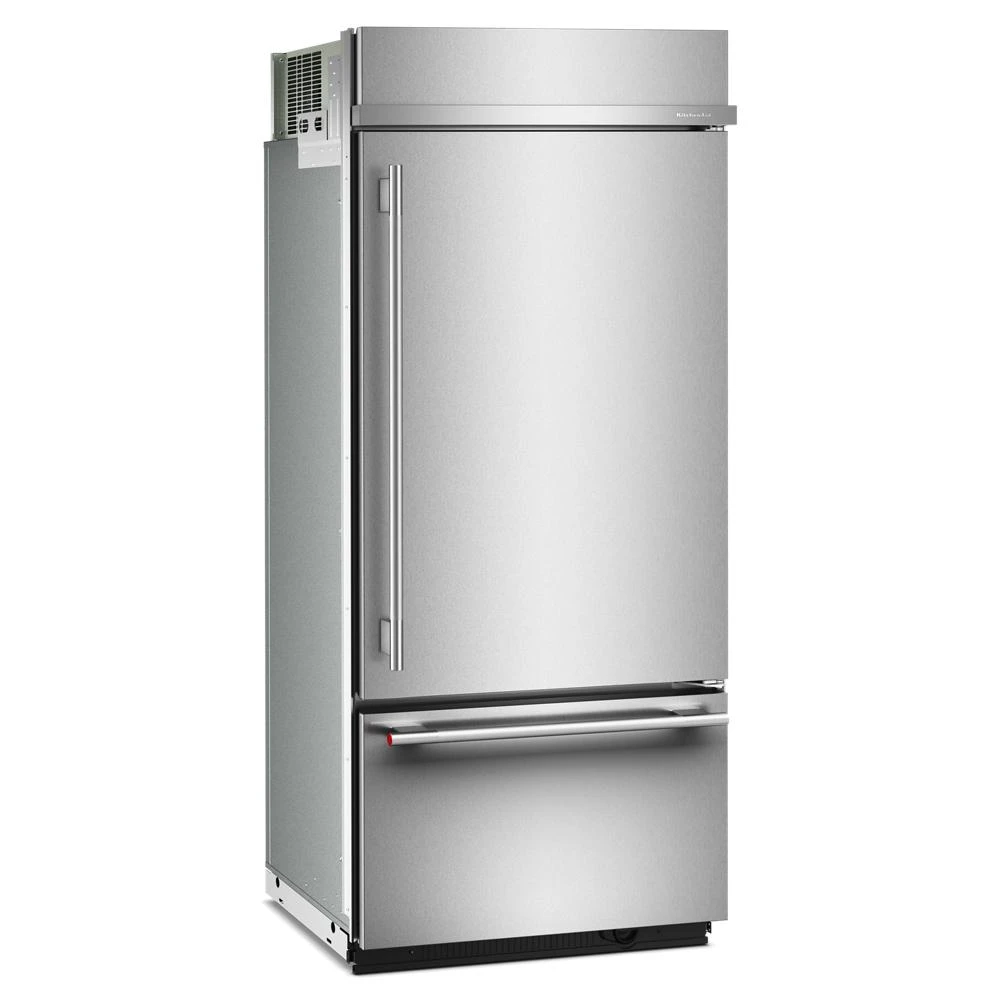 20.8 Cu. Ft. 36" Built-In Bottom Mount Refrigerator with Platinum Interior view 2