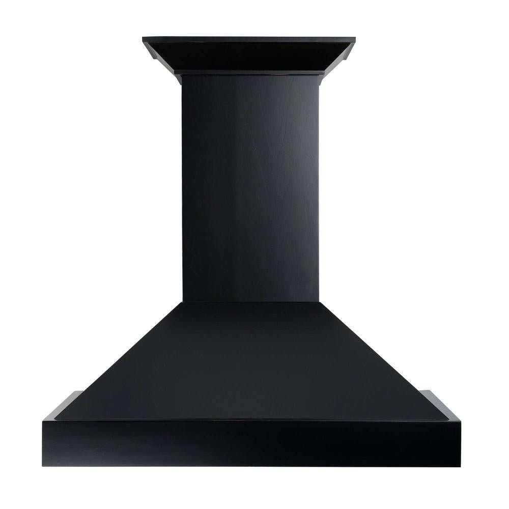 36 In. Convertible Vent Wooden Wall Mount Range Hood In Black KBCC36