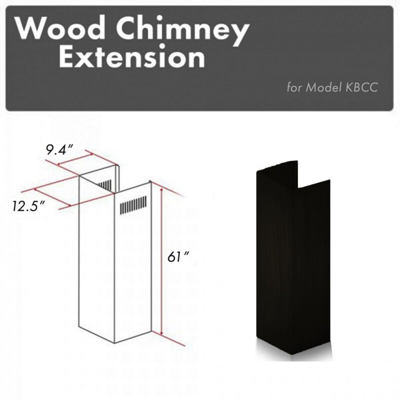 61" Wooden Chimney Extension for Ceilings up to 12.5 ft. KBCCE