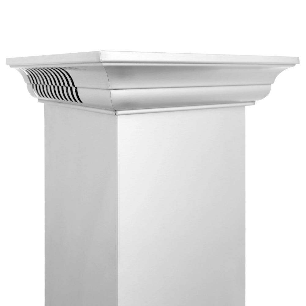 24 In. Crownsound™ Ducted Vent Wall Mount Range Hood In Stainless Steel With Built-in Bluetooth Speakers KBCRNBT24