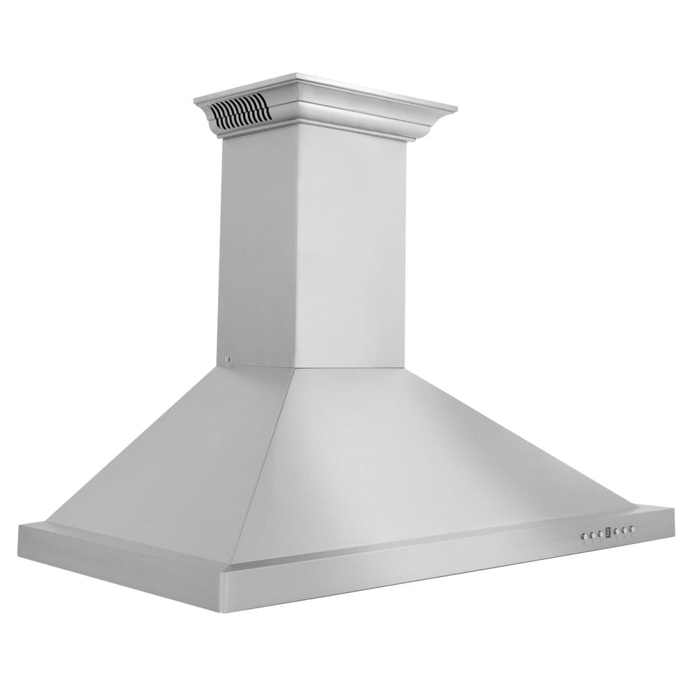 30 In. Crownsound™ Ducted Vent Wall Mount Range Hood In Stainless Steel With Built-in Bluetooth Speakers KBCRNBT30