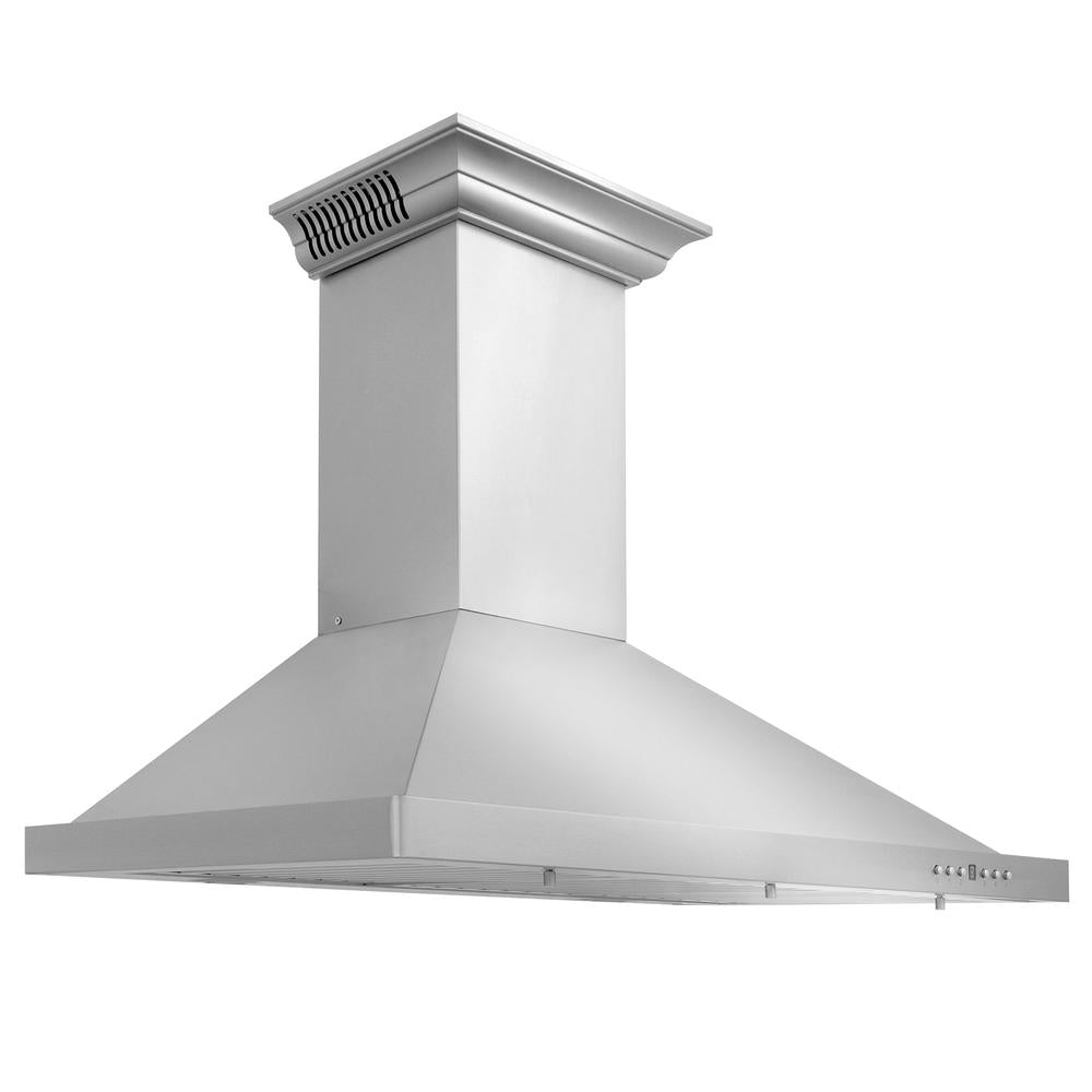 30 In. Crownsound™ Ducted Vent Wall Mount Range Hood In Stainless Steel With Built-in Bluetooth Speakers KBCRNBT30