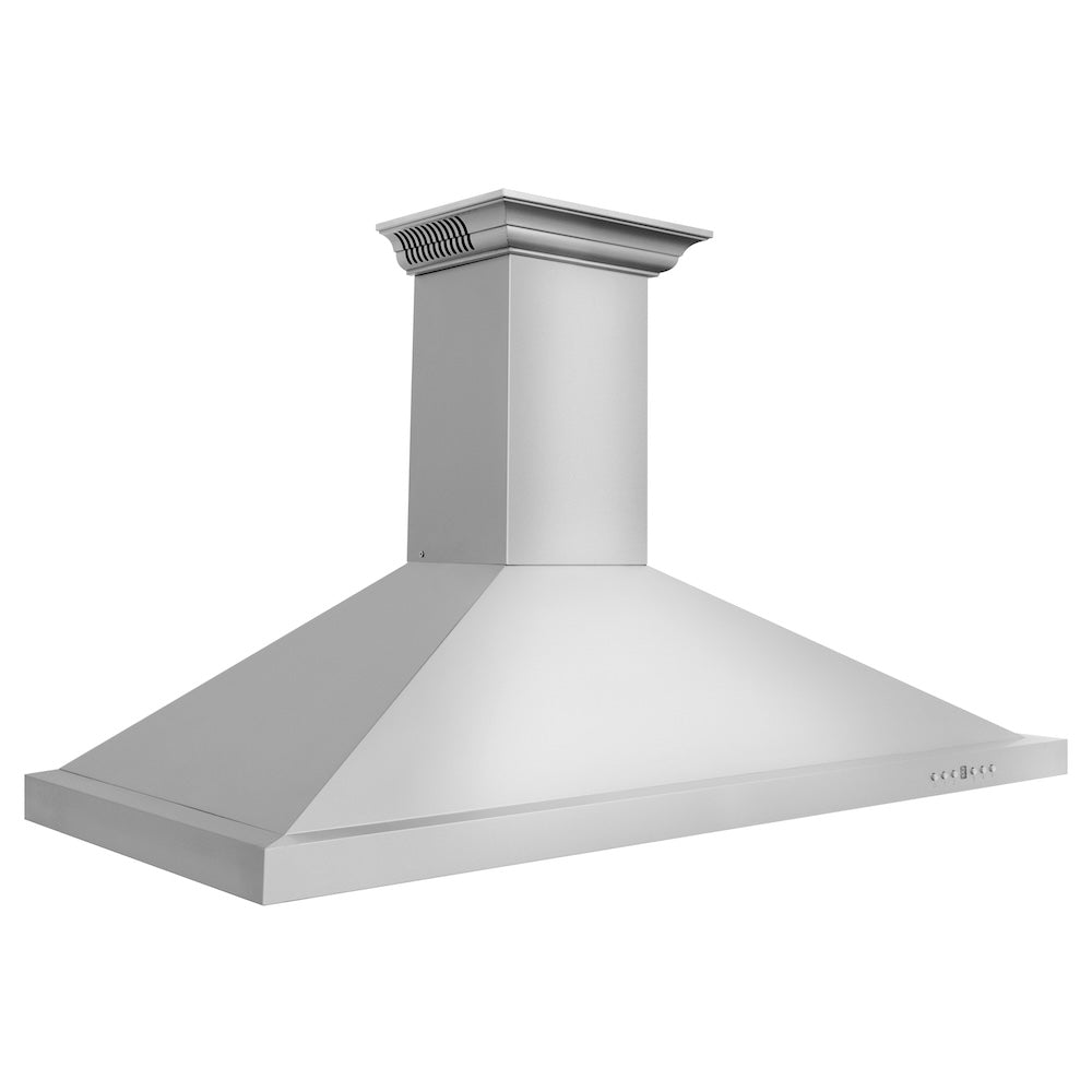 42 In. Crownsound™ Ducted Vent Wall Mount Range Hood In Stainless Steel With Built-in Bluetooth Speakers KBCRNBT42
