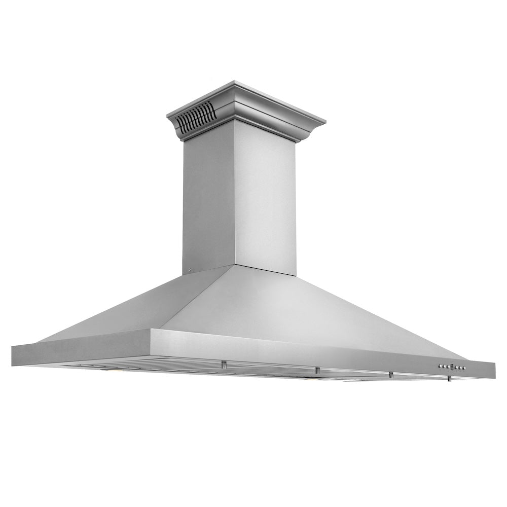 42 In. Crownsound™ Ducted Vent Wall Mount Range Hood In Stainless Steel With Built-in Bluetooth Speakers KBCRNBT42
