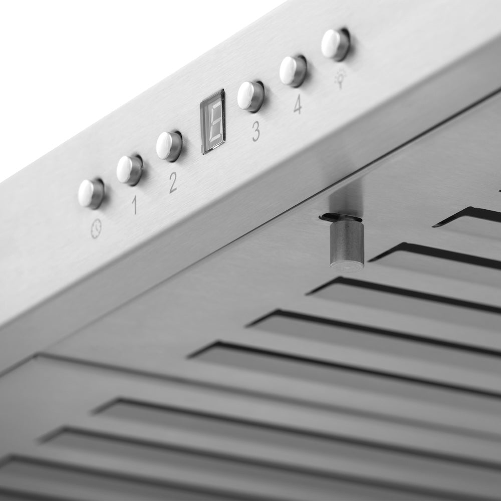 42 In. Crownsound™ Ducted Vent Wall Mount Range Hood In Stainless Steel With Built-in Bluetooth Speakers KBCRNBT42