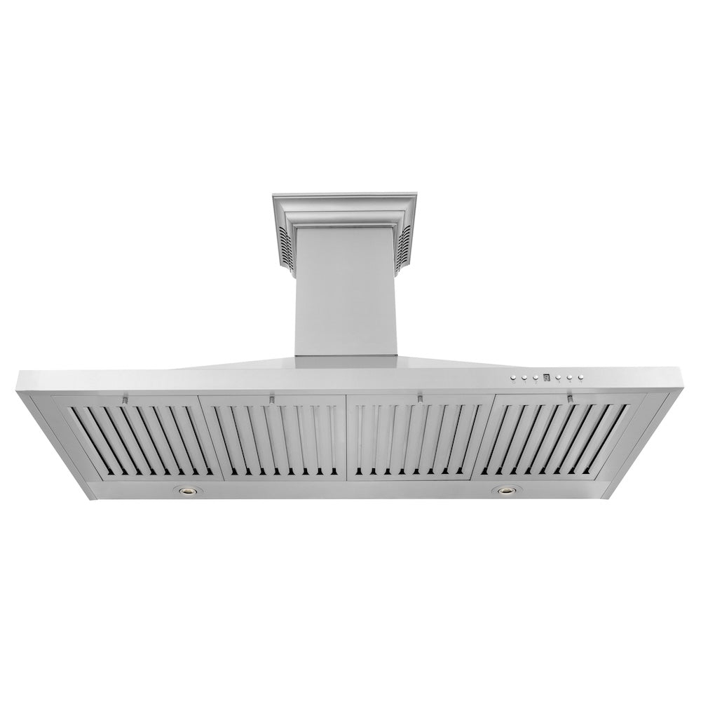 48 In. Crownsound™ Ducted Vent Wall Mount Range Hood In Stainless Steel With Built-in Bluetooth Speakers KBCRNBT48