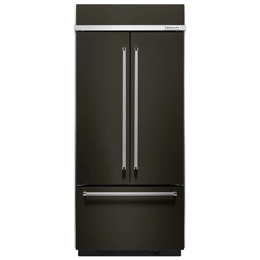20.8 Cu. Ft. 36" Width Built In Stainless Steel French Door Refrigerator With Platinum Interior Design KBFN506EBS