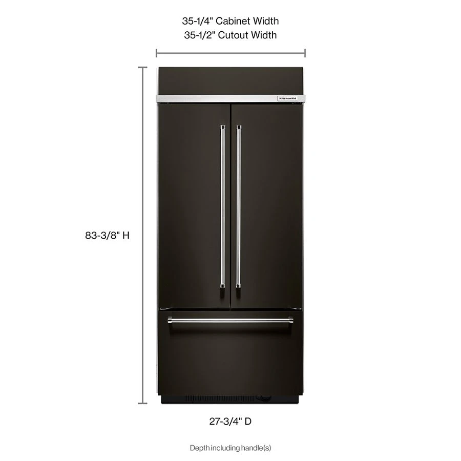 20.8 Cu. Ft. 36" Width Built In Stainless Steel French Door Refrigerator With Platinum Interior Design KBFN506EBS, product image 11 of 11