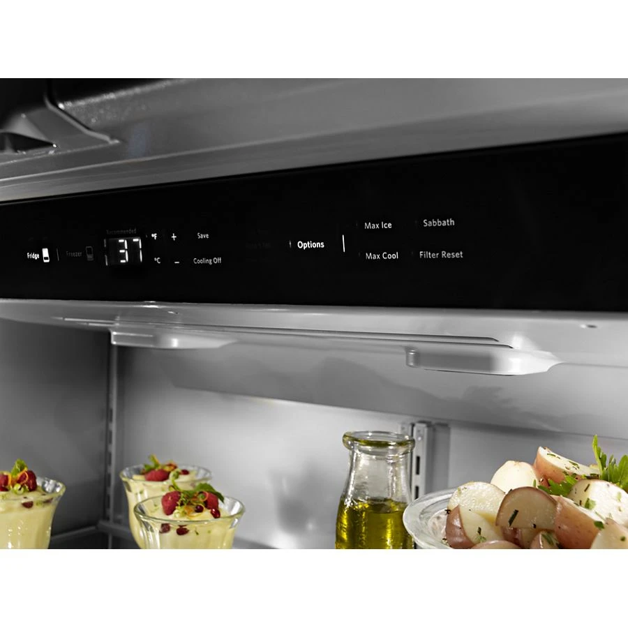 20.8 Cu. Ft. 36" Width Built In Stainless Steel French Door Refrigerator with Platinum Interior Design view 4