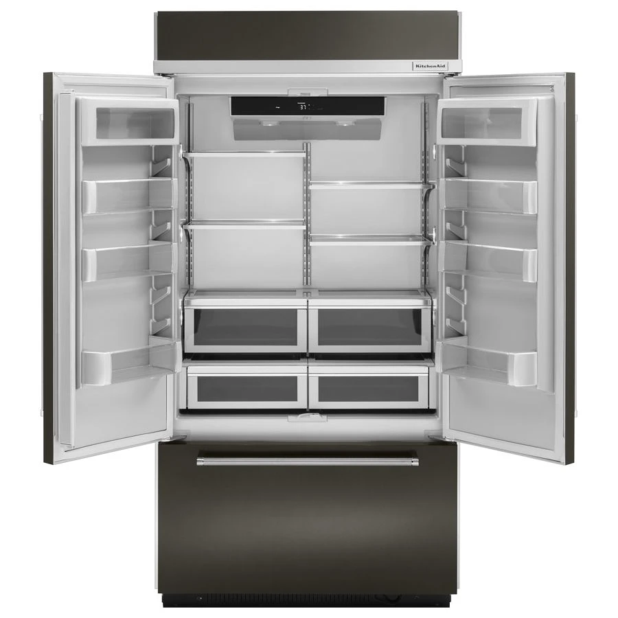 20.8 Cu. Ft. 36" Width Built In Stainless Steel French Door Refrigerator with Platinum Interior Design view 2