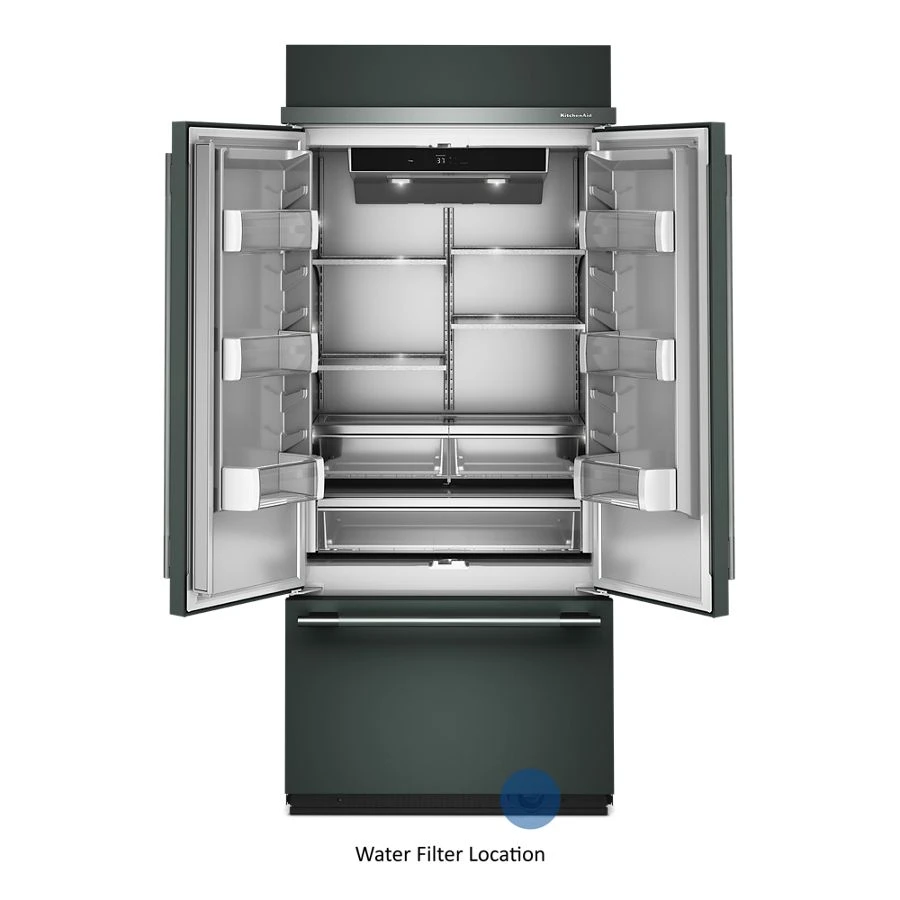 20.8 Cu. Ft. 36" Built-in French Door Bottom Mount Refrigerator With Platinum Interior KBFN536SJP