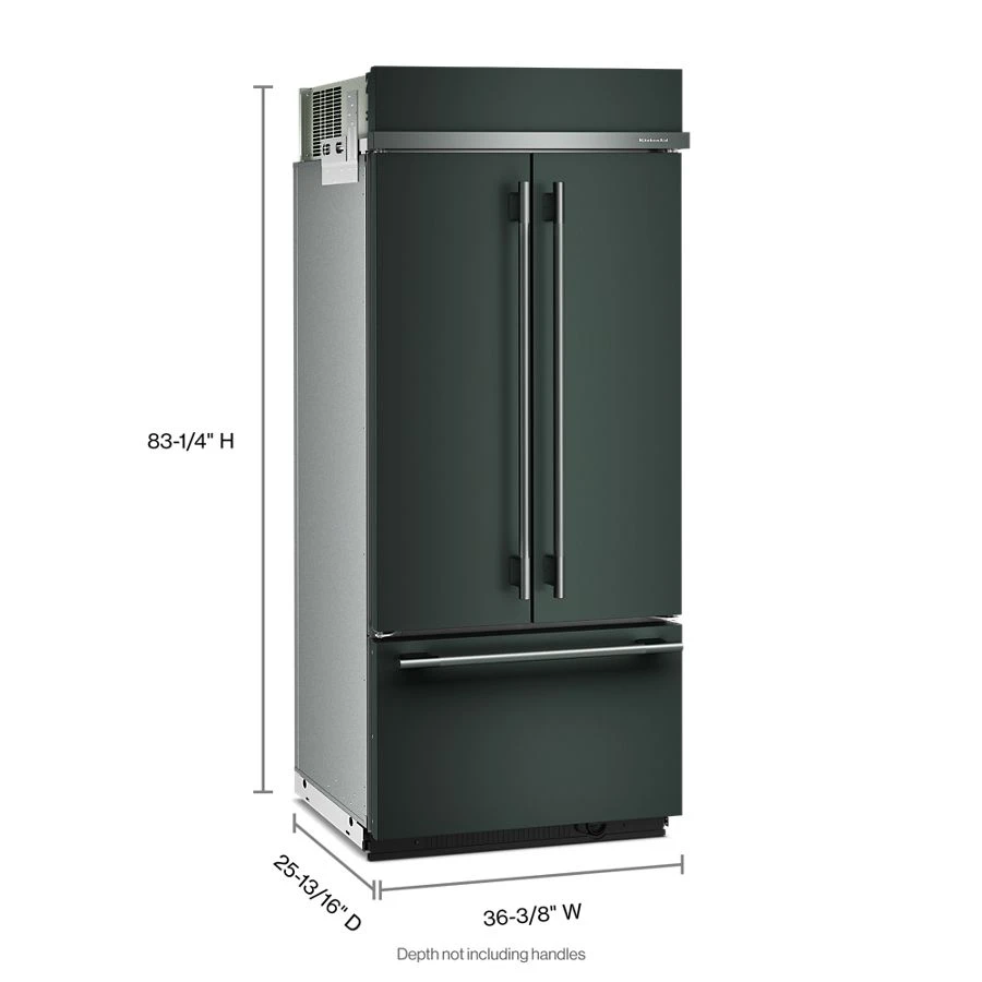 20.8 Cu. Ft. 36" Built-in French Door Bottom Mount Refrigerator With Platinum Interior KBFN536SJP