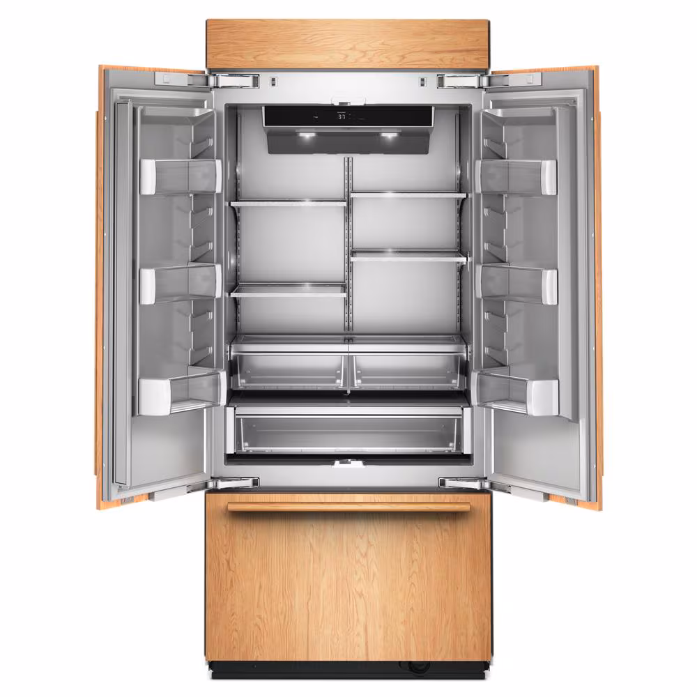 20.8 Cu. Ft. 36" Built-In Panel-Ready French Door Bottom Mount Refrigerator with Platinum Interior KBFN536TPA