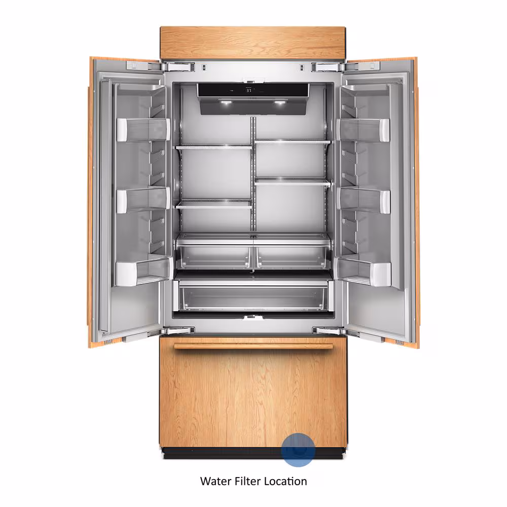 20.8 Cu. Ft. 36" Built-In Panel-Ready French Door Bottom Mount Refrigerator with Platinum Interior KBFN536TPA