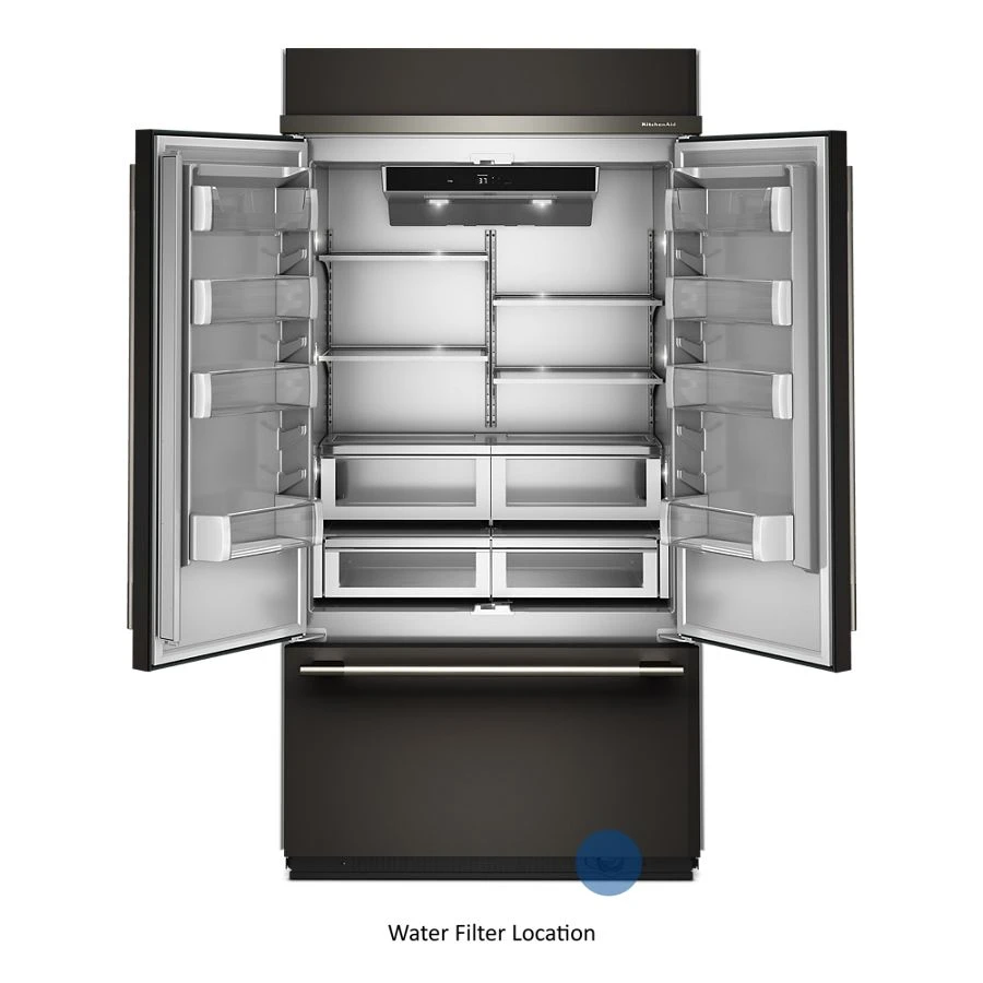 24.2 Cu. Ft. 42" Built-in French Door Bottom Mount Refrigerator With Platinum Interior KBFN542SBE