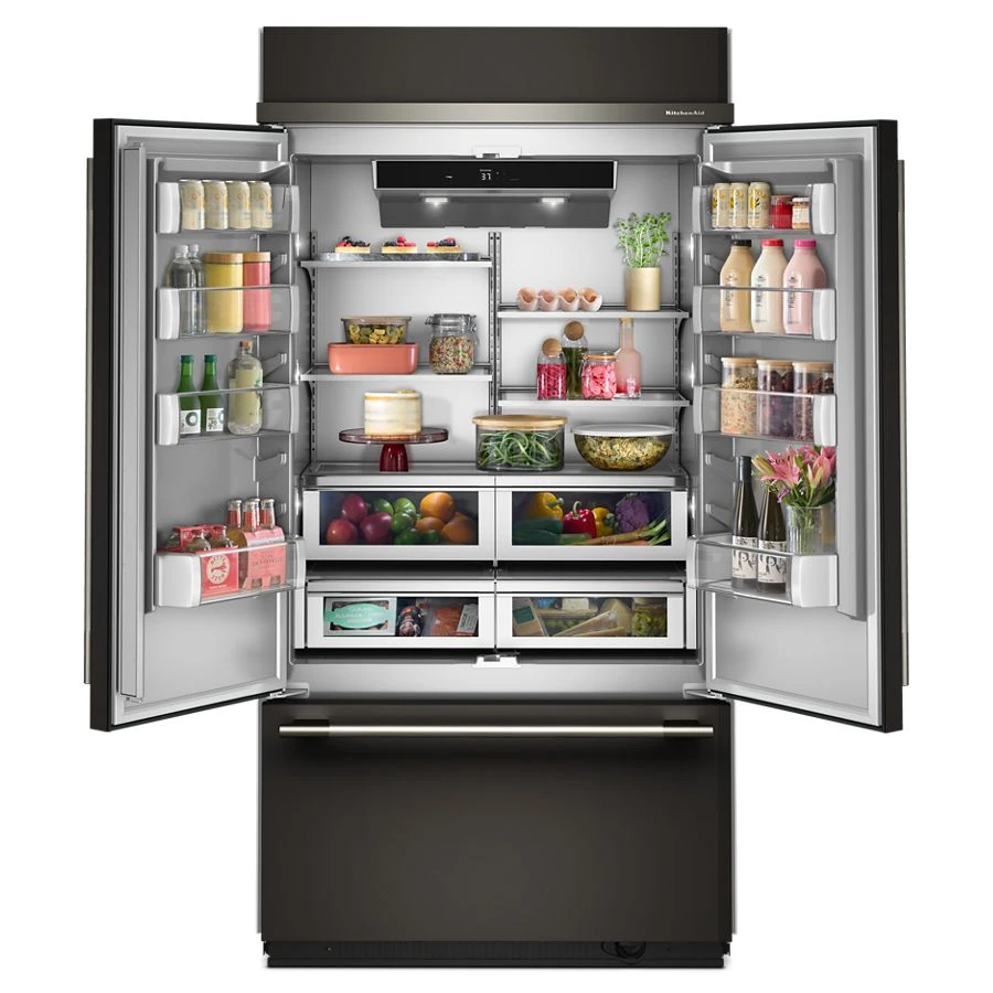 24.2 Cu. Ft. 42" Built-in French Door Bottom Mount Refrigerator With Platinum Interior KBFN542SBE