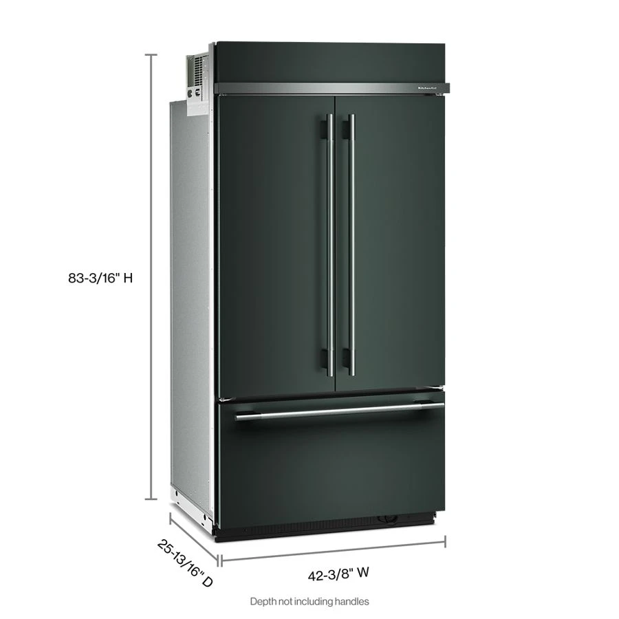 24.2 Cu. Ft. 42" Built-in French Door Bottom Mount Refrigerator With Platinum Interior KBFN542SJP
