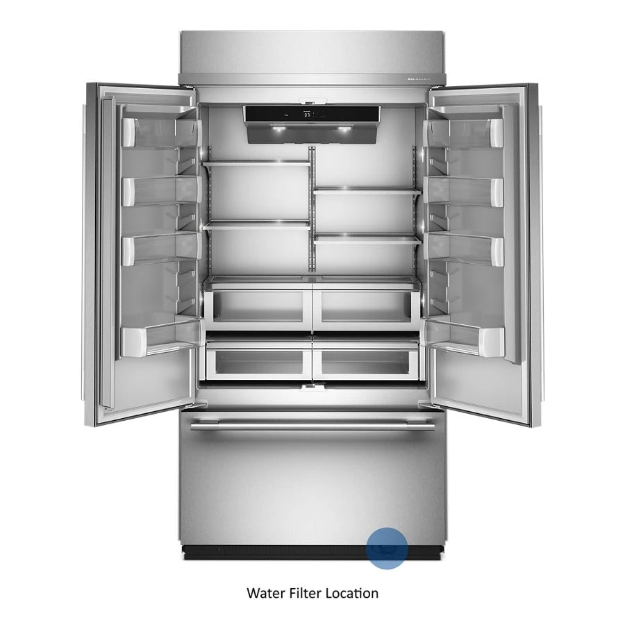 24.2 Cu. Ft. 42" Built-in French Door Bottom Mount Refrigerator With Platinum Interior KBFN542SPS