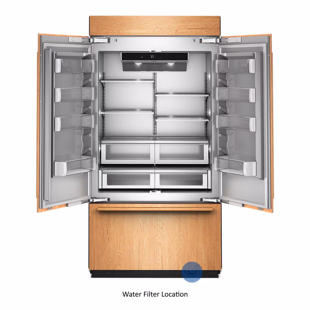 24.2 Cu. Ft. 42" Built-In Panel-Ready French Door Bottom Mount Refrigerator with Platinum Interior KBFN542TPA