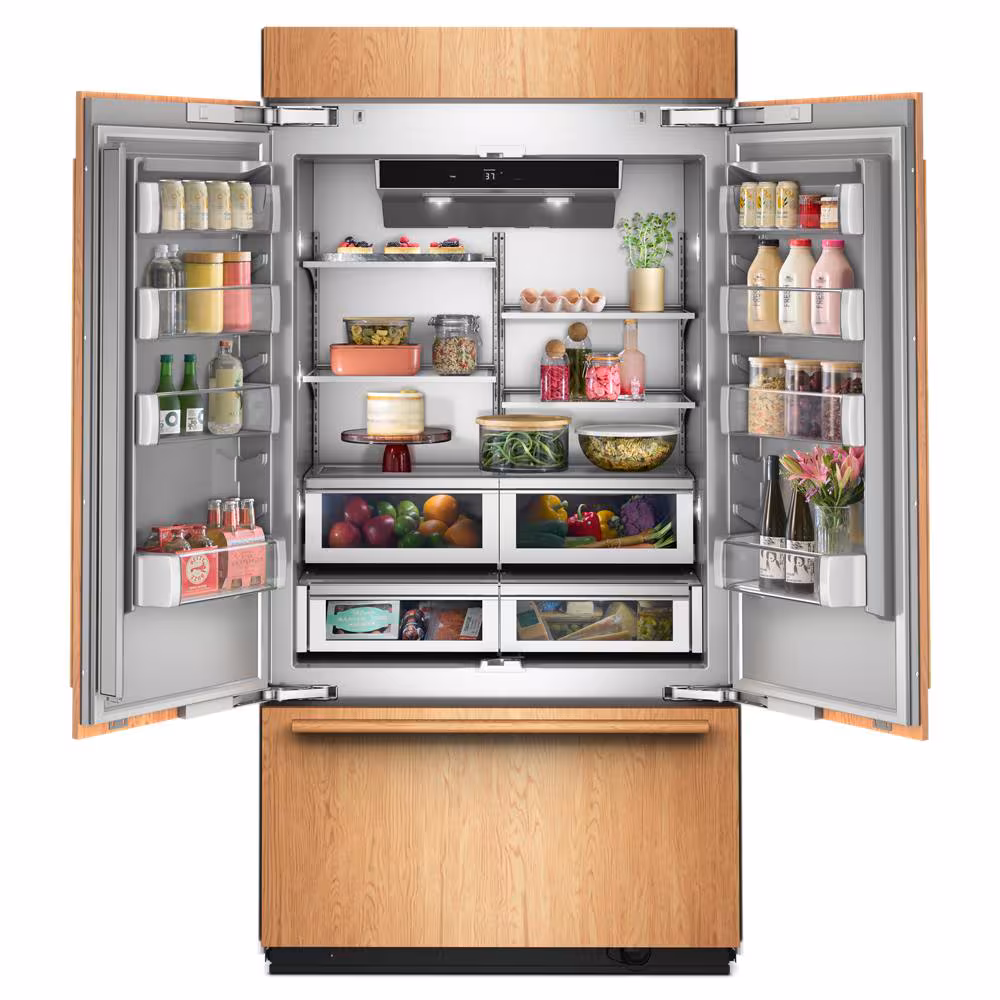 24.2 Cu. Ft. 42" Built-In Panel-Ready French Door Bottom Mount Refrigerator with Platinum Interior KBFN542TPA