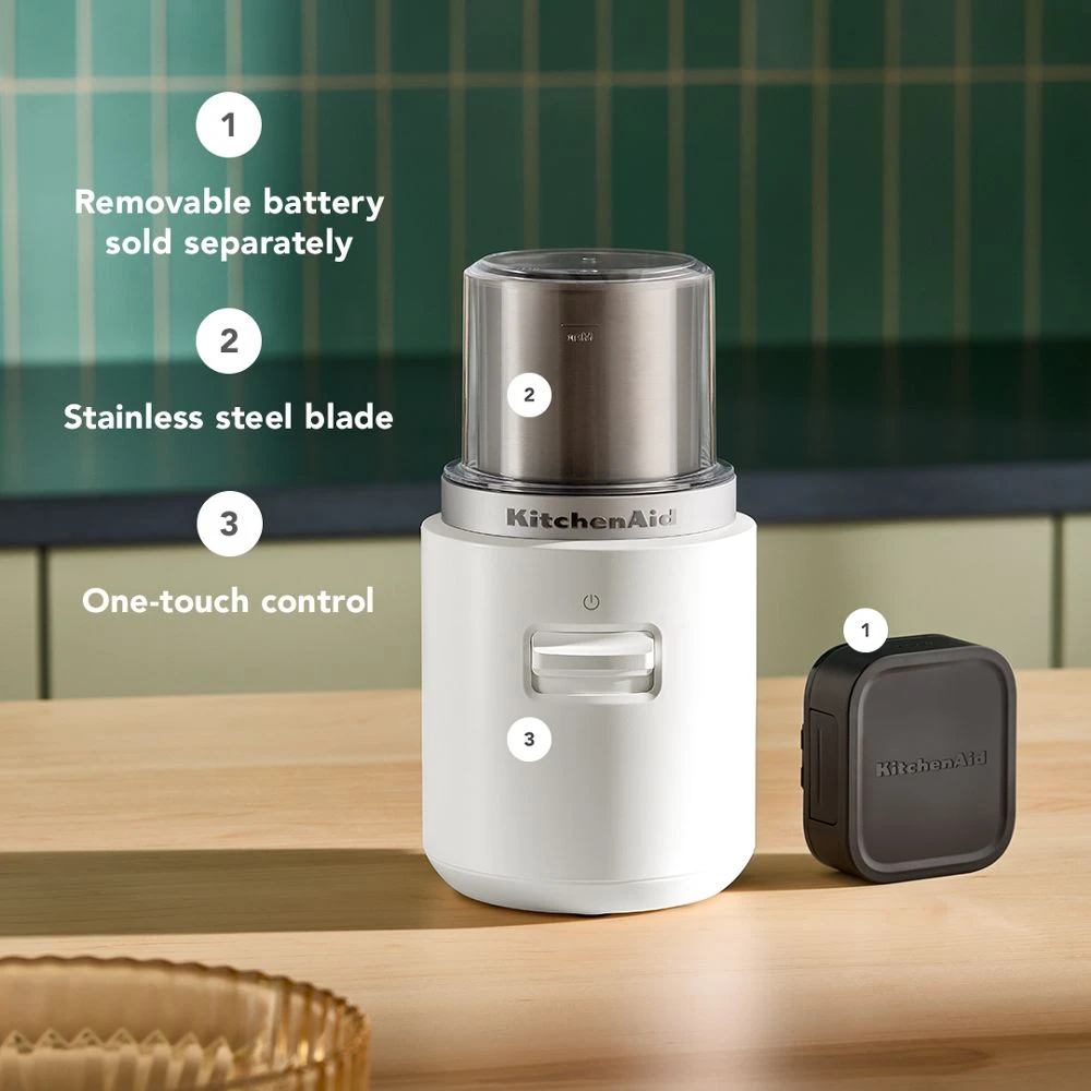 KitchenAid Go™ Cordless Blade Coffee Grinder - battery sold separately KBGR100PL