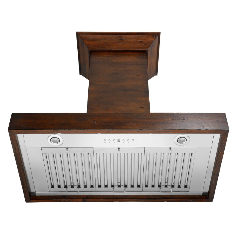 30" Ducted Wooden Wall Mount Range Hood with Remote Motor KBRRRD30