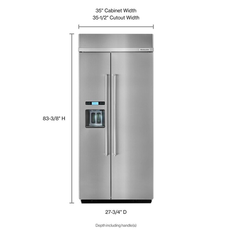 Buy KitchenAid 20.8 cu ft 36-Inch Width Built-In Side-by