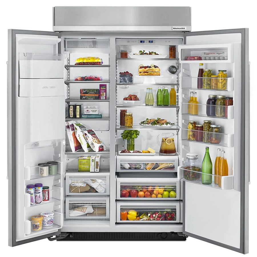 29.5 cu. ft 48-Inch Width Built-In Side by Side Refrigerator with PrintShield Finish KBSD608ESS, product image 5 of 5