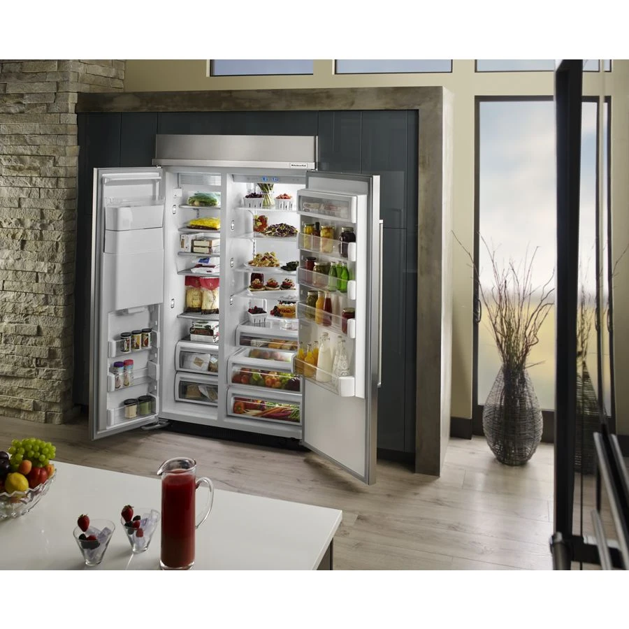29.5 cu. ft 48-Inch Width Built-In Side by Side Refrigerator KBSD618ESS, product image 5 of 5
