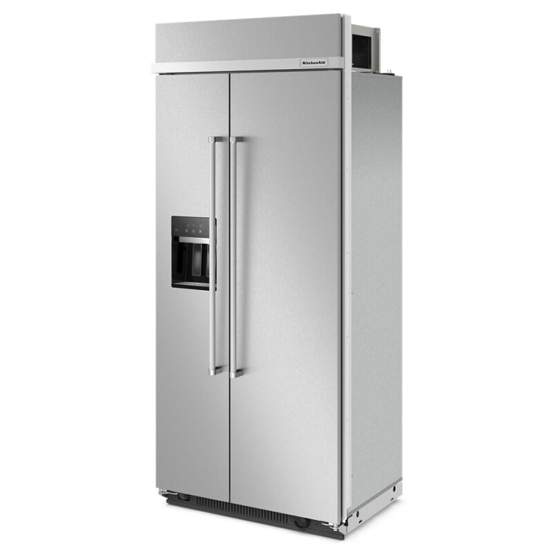 KitchenAid 20.8 Cu. Ft. 36" Built-In Side-by-Side Refrigerator with Ice and Water Dispenser Stainless Steel with PrintShield™ Finish KBSD706MPS Picture 1