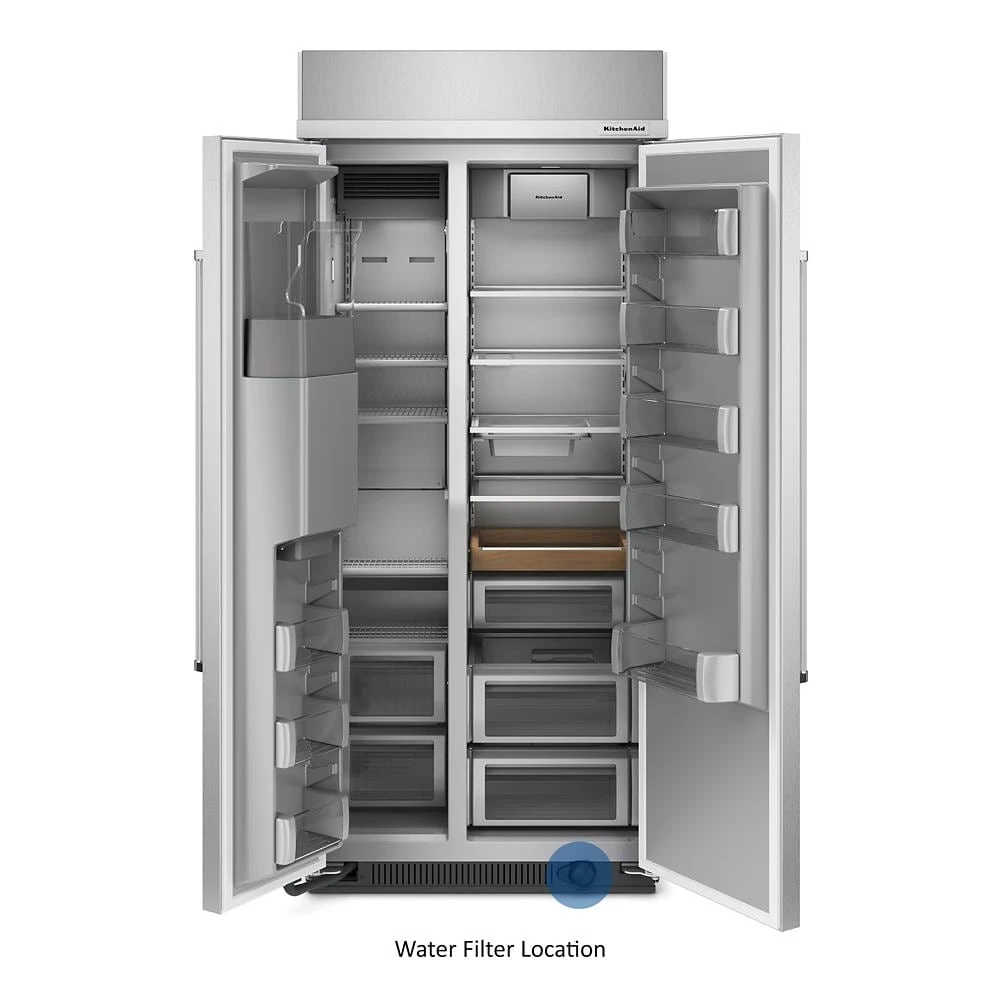 20.8 Cu. Ft. 36" Built-In Side-by-Side Refrigerator with Ice and Water Dispenser KBSD706MPS, product image 36 of 56